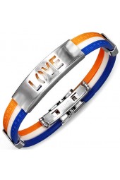 SALE - Unisex apyrankė su plieno dekoracija